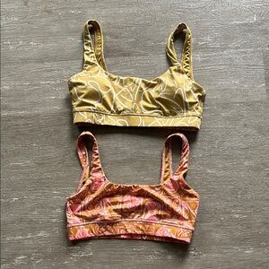 Billabong Yellow and Pink Bikini Tops